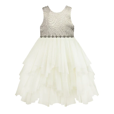 Candlelight Gold Ruffle Dress