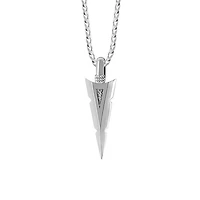 PJ x Shayla Stonechild 18″-21″ Arrowhead Necklace with .02 Carat TW of Diamonds in Sterling  Silver