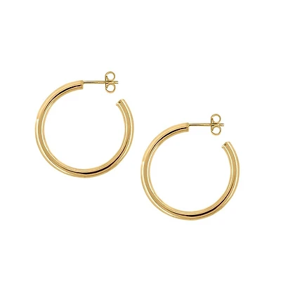 Katie 31MM Hoop Earrings in 10kt Yellow Gold