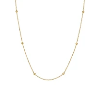 15″-16″ Sierra Beaded Choker Necklace in 10kt Yellow Gold