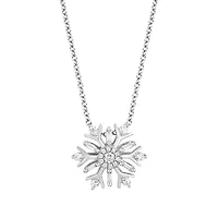 Enchanted Disney Elsa Pendant with .25 Carat TW of Diamonds in Sterling Silver with Chain