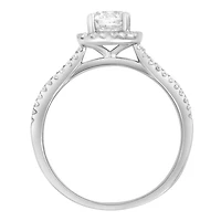 Fire of the North Engagement Ring with 1.00 Carat TW of Diamonds in 18kt White Gold