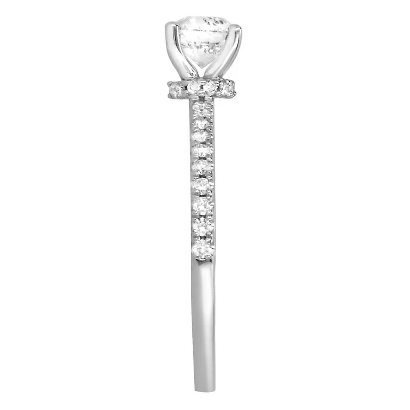 Colourless Collection Solitaire Engagement Ring with .80 Carat TW of Diamonds in 18kt White Gold