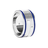 Star Wars R2-D2 Ring with .05 Carat TW of Diamonds in Sterling Silver and Enamel