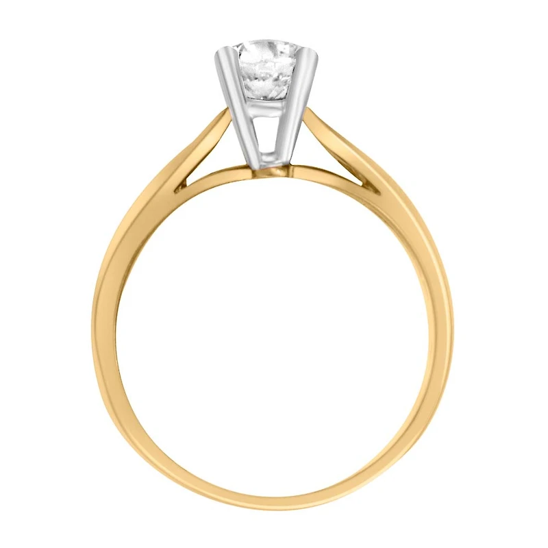 Fire Of The North Solitaire Engagement Ring with .50 Carat Diamond in 14kt Yellow Gold