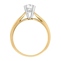 Fire Of The North Solitaire Engagement Ring with .50 Carat Diamond in 14kt Yellow Gold