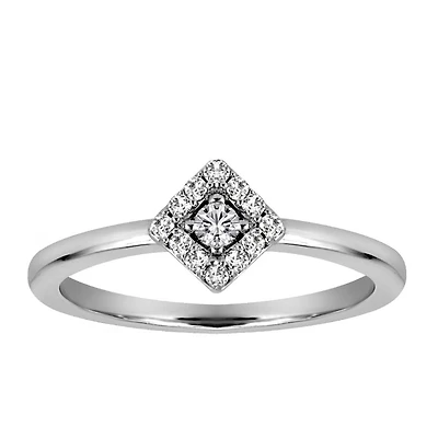 Ring with Cubic Zirconia in Sterling Silver
