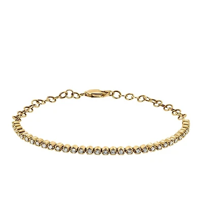 7″ Classic Petite Tennis Bracelet with .50 Carat TW of Diamonds in 10kt Yellow Gold