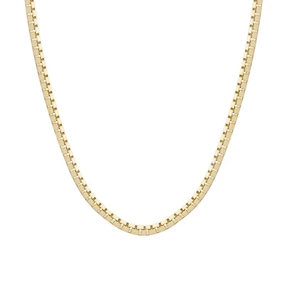 20″ Box Chain in 10kt Yellow Gold