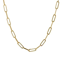 18″ Layla Cable Link Paperclip Chain Necklace in 10kt Yellow Gold