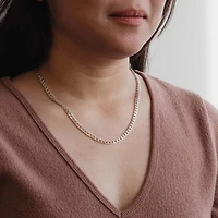 20″ Square Curb Chain in Sterling Silver
