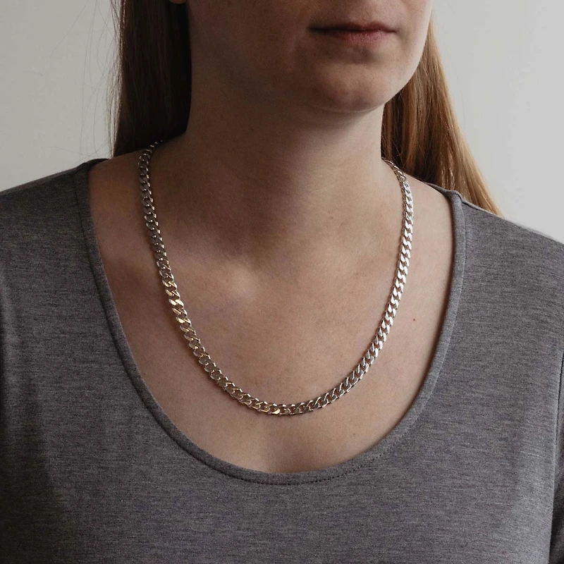 22″ Curb Chain in Sterling Silver