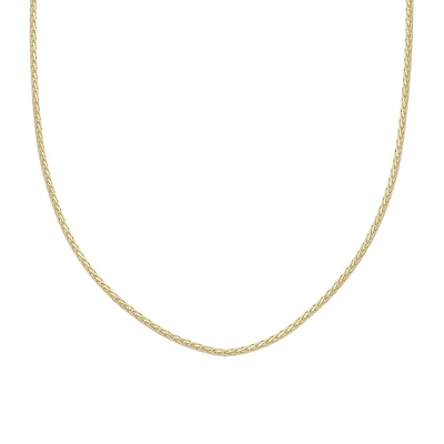 18″ Wheat Chain in 10kt Yellow Gold