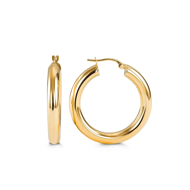 Hailey Weightless 27MM Hoop Earrings in 10kt Yellow Gold