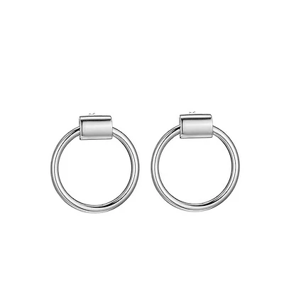 Open Eternity Earrings in Sterling Silver