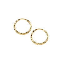 18MM Sleeper Hoop Earrings in 10kt Yellow Gold