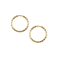 22MM Sleeper Hoop Earrings in 10kt Yellow Gold