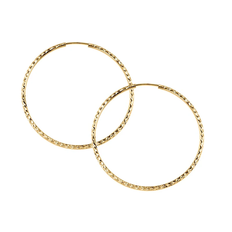 48MM Sleeper Hoop Earrings in 10kt Yellow Gold