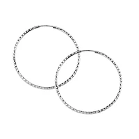 48MM Sleeper Hoop Earrings in 10kt White Gold