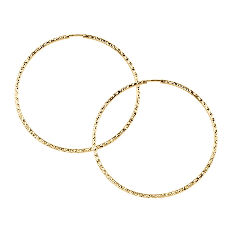 58MM Sleeper Hoop Earrings in 10kt Yellow Gold