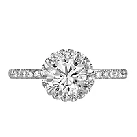 Eternal Allure Halo Engagement Ring with 1.30 Carat TW of Diamonds in 18kt White Gold