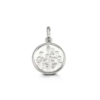 Confirmation Disc Pendant in 10kt White Gold