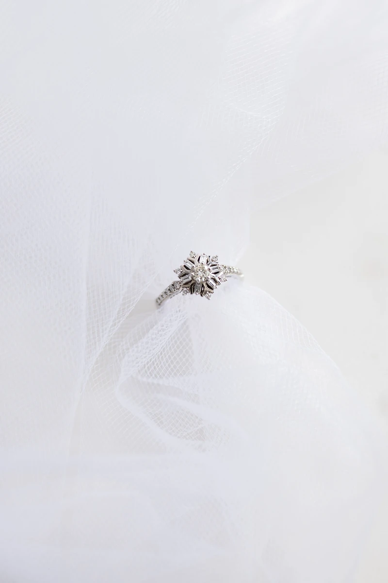 Enchanted Disney Elsa Engagement Ring with .63 Carat TW of Diamonds in 14kt White Gold