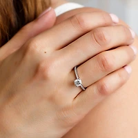 Colourless Collection Solitaire Engagement Ring with .80 Carat TW of Diamonds in 18kt White Gold
