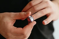 Star Wars R2-D2 Ring with .05 Carat TW of Diamonds in Sterling Silver and Enamel