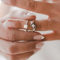 Solitaire Engagement Ring with .75 Carat Diamond in 14kt White Gold