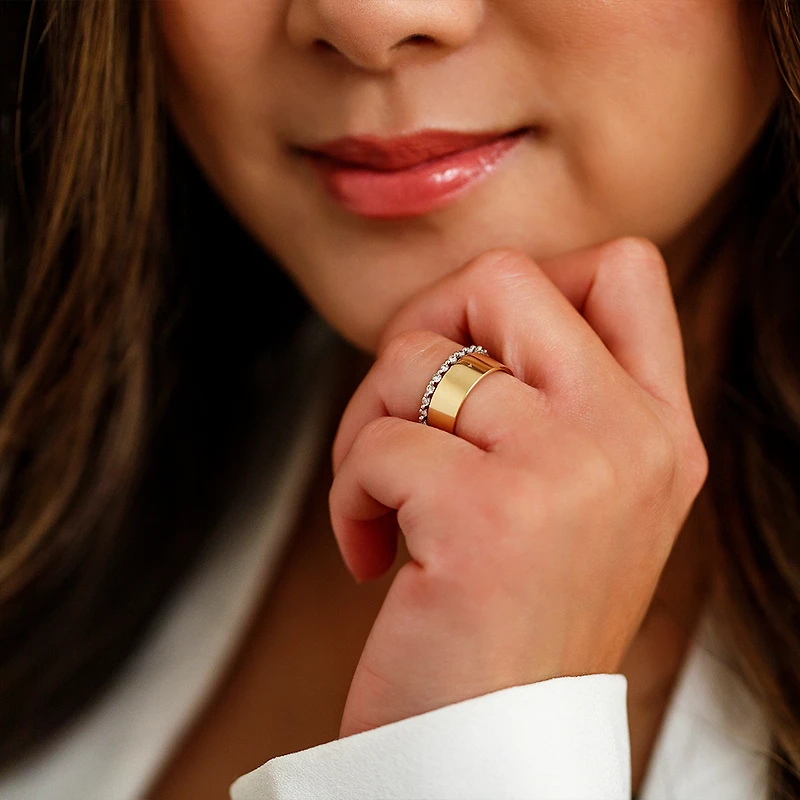 6MM Cigar Band in 10kt Yellow Gold