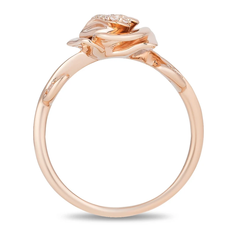 Enchanted Disney Belle Ring with .07 Carat TW of Diamonds in 10kt Rose Gold