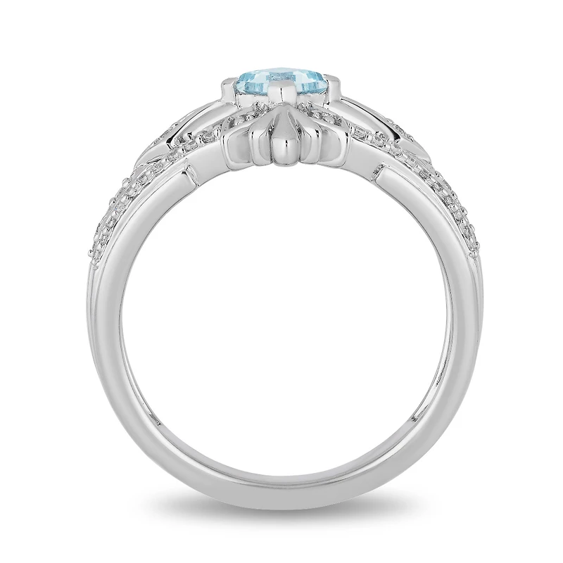 Enchanted Disney Elsa Ring with .25 Carat TW of Diamonds in Sterling Silver