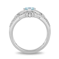 Enchanted Disney Elsa Ring with .25 Carat TW of Diamonds in Sterling Silver