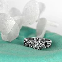 Fire of the North Engagement Ring with .62 Carat TW of Diamonds in 14kt White Gold