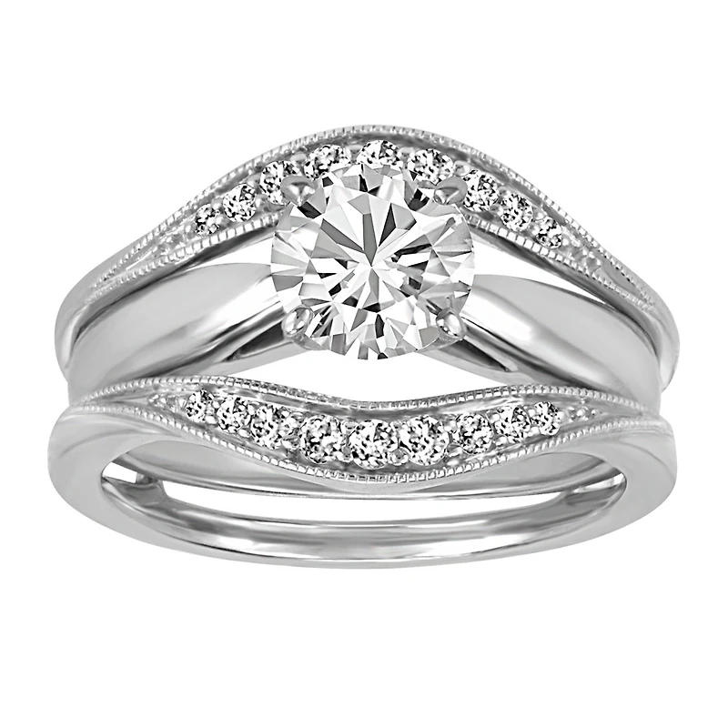 Ring Jacket with .20 Carat TW of Diamonds in 14kt White Gold