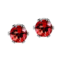 Childrens’ Precious Forever Earrings with Ruby in 14kt White Gold