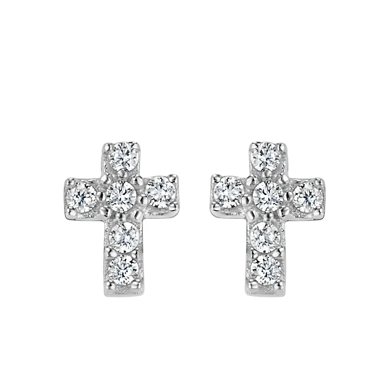 Childrens’ Precious Forever Earrings with Cubic Zirconia in Sterling Silver