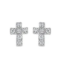 Childrens’ Precious Forever Earrings with Cubic Zirconia in Sterling Silver