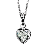 Childrens’ Precious Forever Pendant with Cubic Zirconia in Sterling Silver with Chain