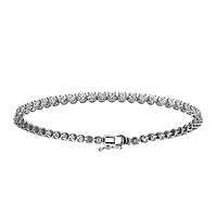 Tennis Bracelet with Carat TW of Diamonds in 10kt White Gold