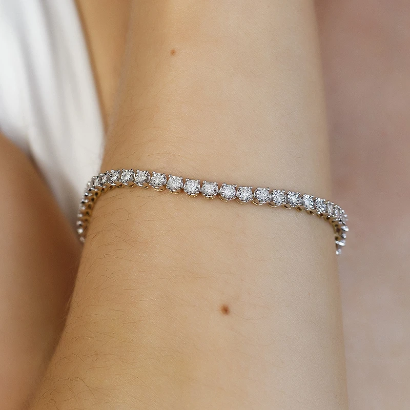 Tennis Bracelet with 1.00 Carat TW of Diamonds in 10kt Yellow Gold