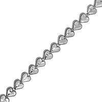 Heart Bracelet in 10kt White Gold