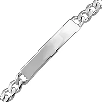 9” Curb ID Bracelet in Sterling Silver