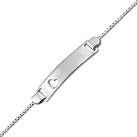 7” Box ID Bracelet in Sterling Silver