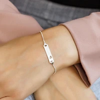7” Box ID Bracelet in Sterling Silver