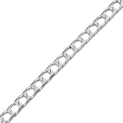 8″ Square Curb Bracelet in Sterling Silver
