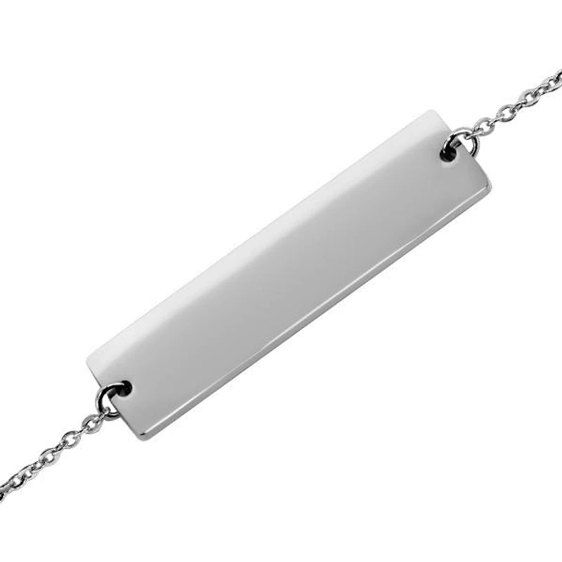 Engravable ID Bracelet in Stainless Steel