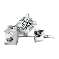 Stud Earrings with .70 Carat TW of Diamonds in 14kt White Gold