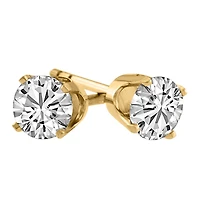Stud Earrings with 1.00 Carat TW of Cubic Zirconia in 14kt Yellow Gold